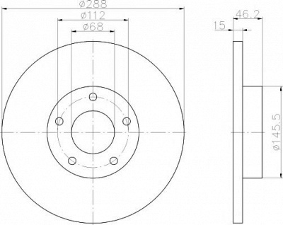 HELLA PAGID 8dd355102781 -  Тормозной диск